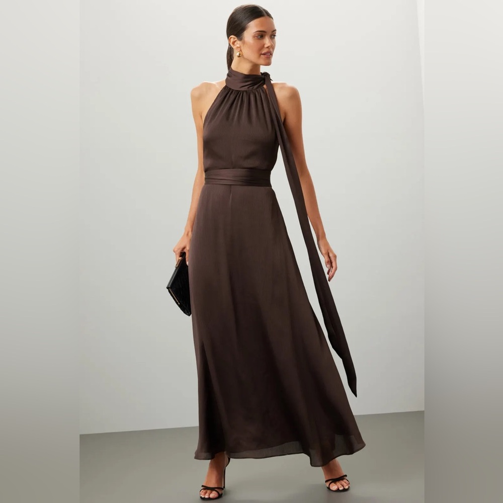 Sachin & Babi Women’s Brown Kayla A-line Gown Size 0